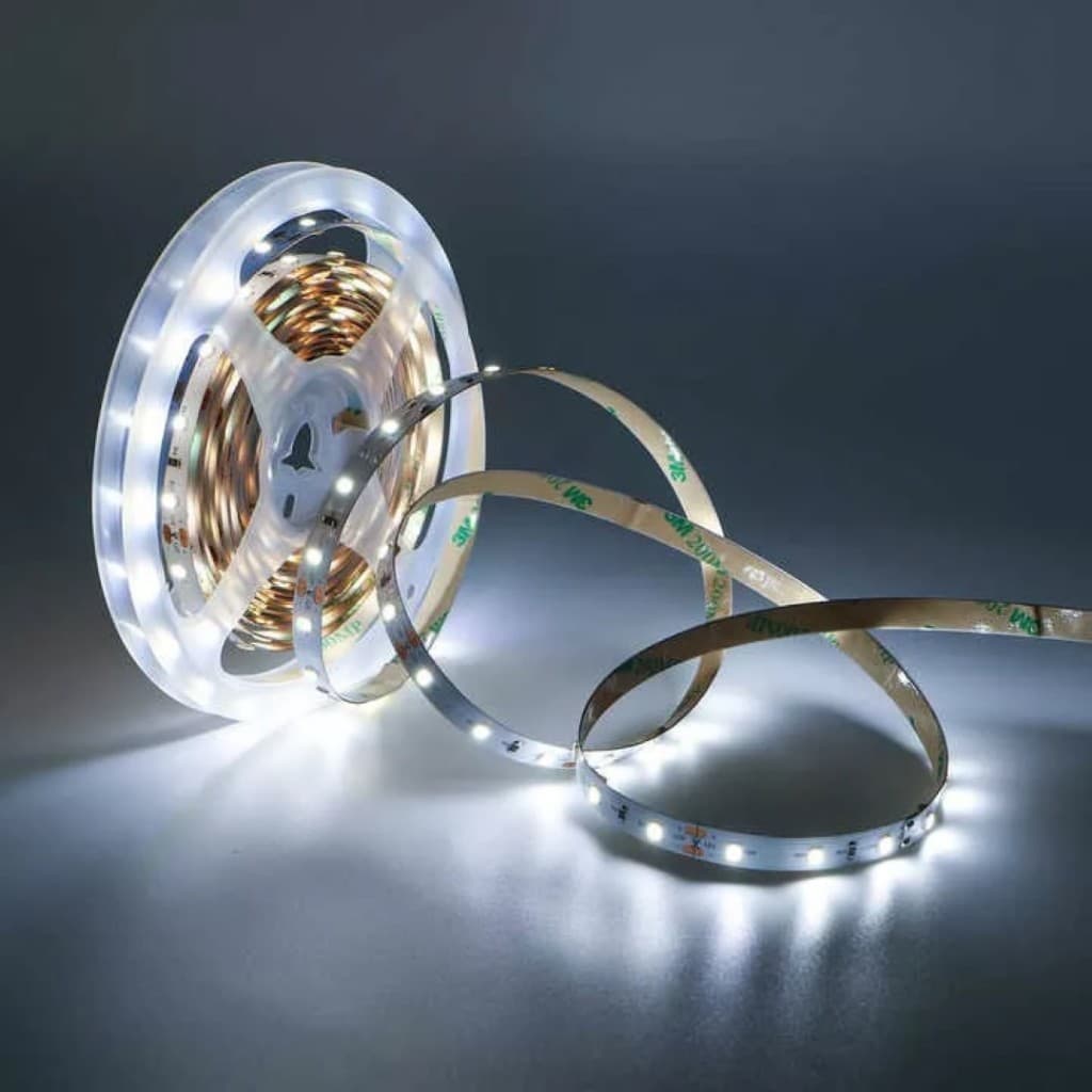 Fita Led Adesiva 5m Pilhas Decoração Luz Branca ou Amarela Iluminação Uso Festas Formatura Casa