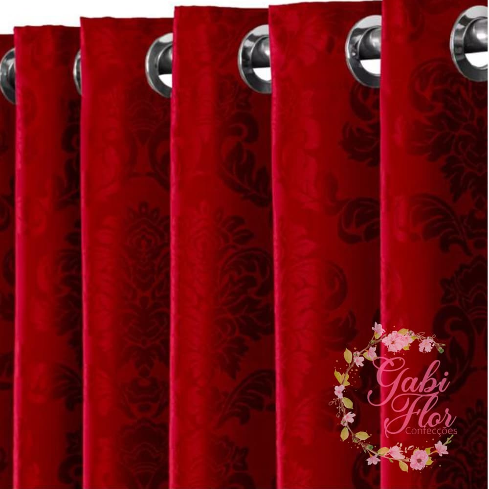 Cortina Tecido Jacquard 2,80 mts x 2,30 mts Casa Luxo Varias Cores Sala-Quarto