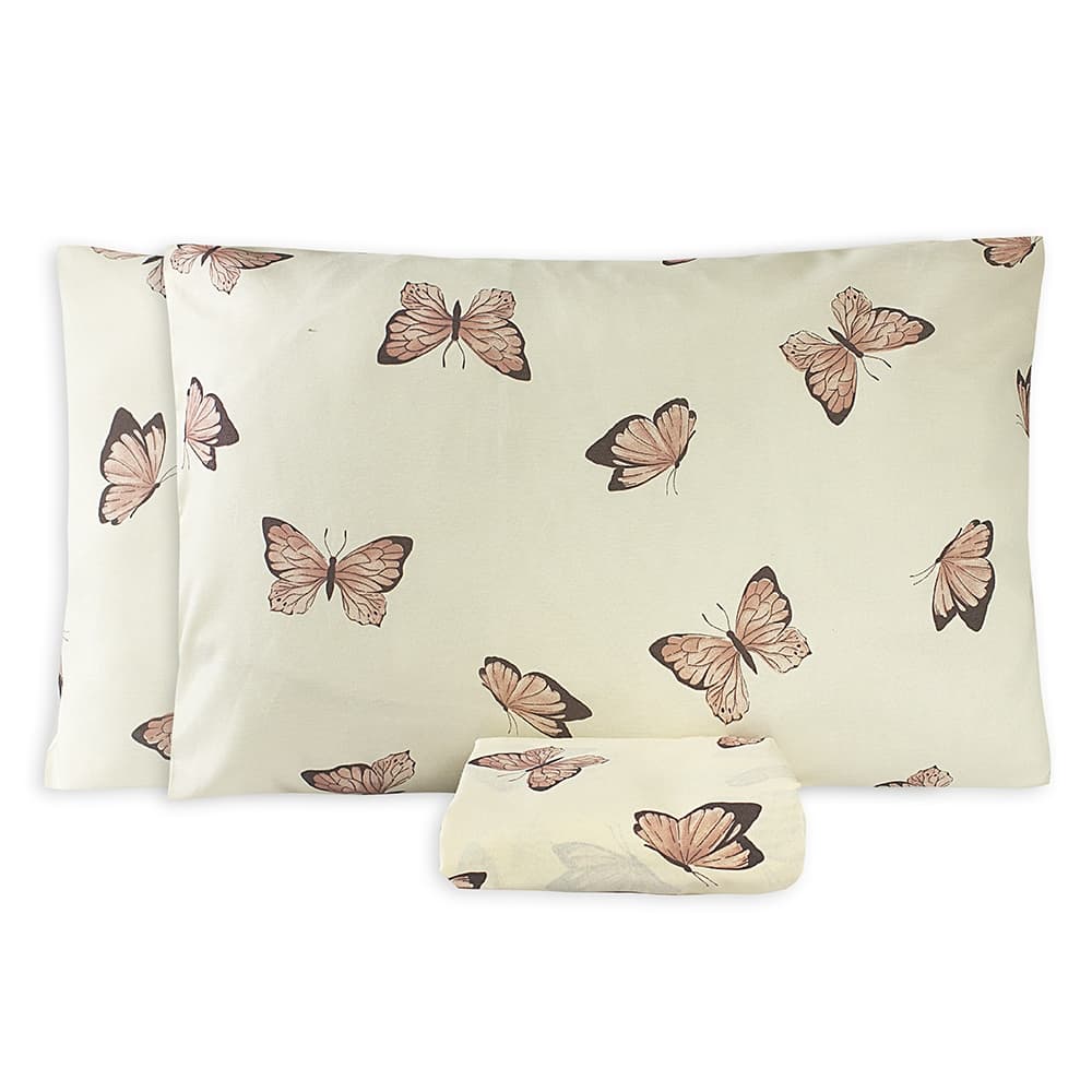 Kit Jogo Cama Lençol Casal Padrão 03 Peças Estampados