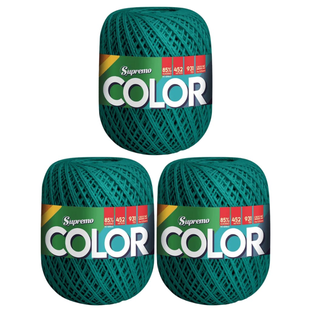 Kit 3 Barbante Supremo Color 400g 452m