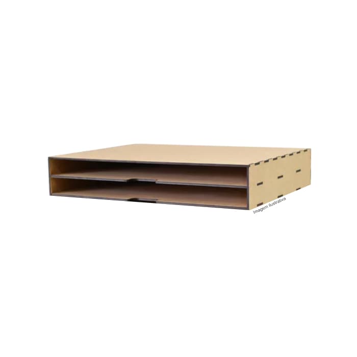 Organizador MDF 78x40x10cm com 2 compartimentos