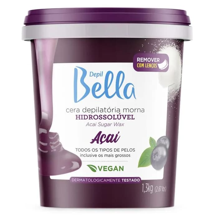 Cera Hidrossolúvel Açaí 1,3kg Depil Bella