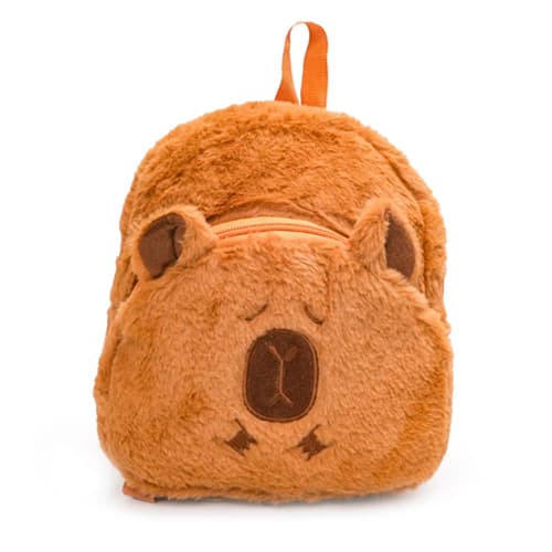 Bolsa Escolar Pelúcia Capivara Filó Fofinha Polibrinq Okay