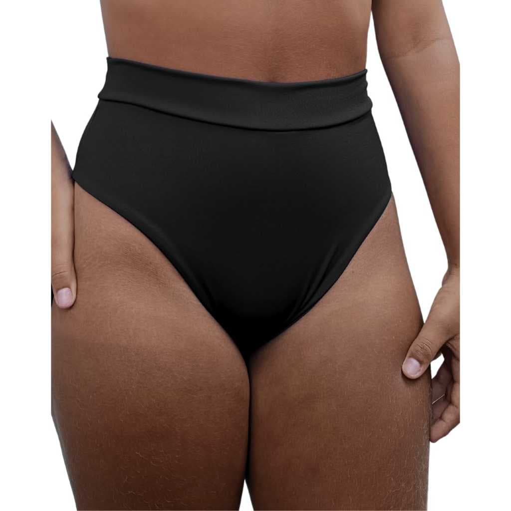 Calcinha Biquíni Hotpants Cós Alto | Chapa Barriga