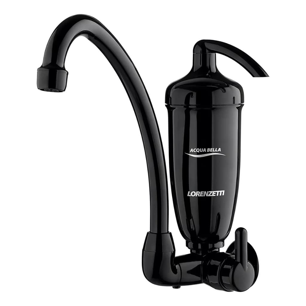 Torneira com Filtro Purificador Acqua Bella Preto Lorenzetti