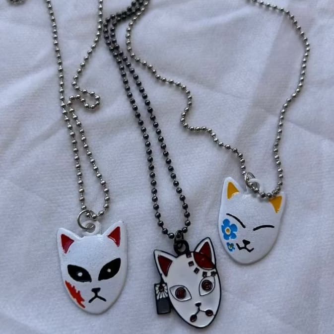 Colares Máscaras Tanjiro, Sabito e Makomo Anime Demon Slayer