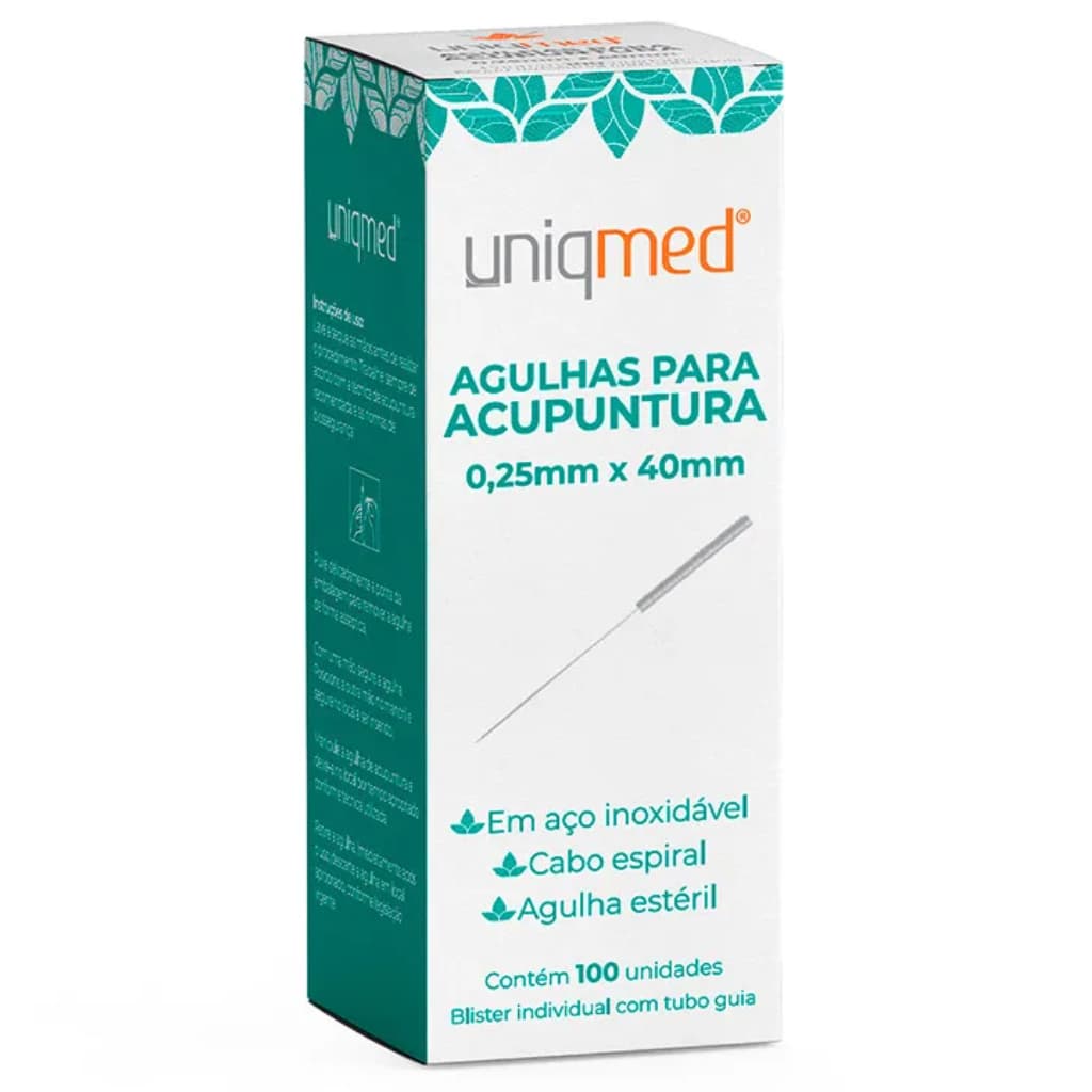 Agulhas Para Acupuntura Uniqmed com Blister Individual Caixa com 100 Unidades