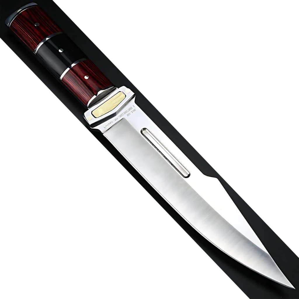 Faca De Caça Pesca Churrasco Modelo Luxo Fulltang Aço Inox GOLD