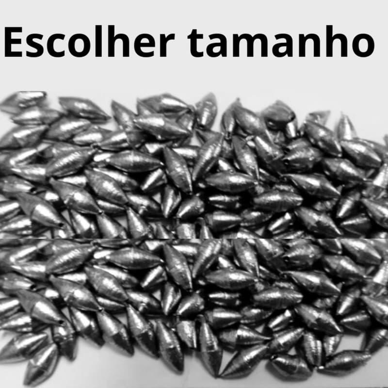 100 Chumbada Arroz, Arrozinho, Pesca, Lambari -  100 unidades  (Escolher Tamanho)