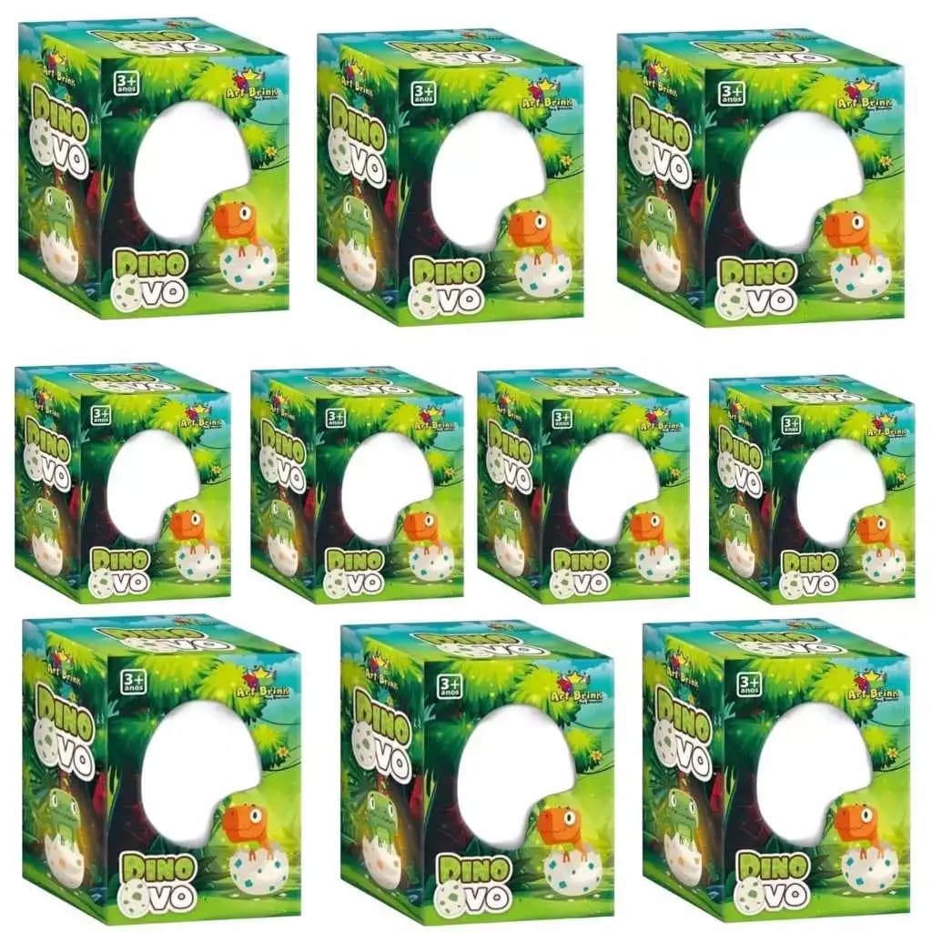 Kit 10 Unidades Brinquedos Dinossauro Dino Ovo Surpresa Cresce Na Agua Sortido 8 Cm