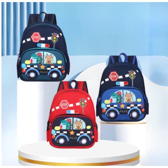 Mochila Infantil Bebe Escolar Creche Policia Menina Menino Colorido N2409