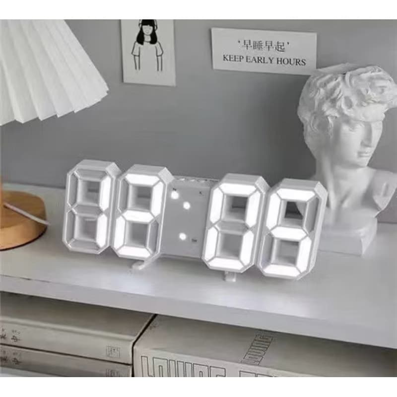 3d Led Relógio De Mesa Digital / Design Moderno Luz Noturna Decoração Relógios / Parede De Desktop