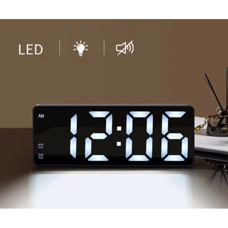 Relógio Digital com LED Colorido para Mesa Despertador Alarme Temperatura E Demais Funções