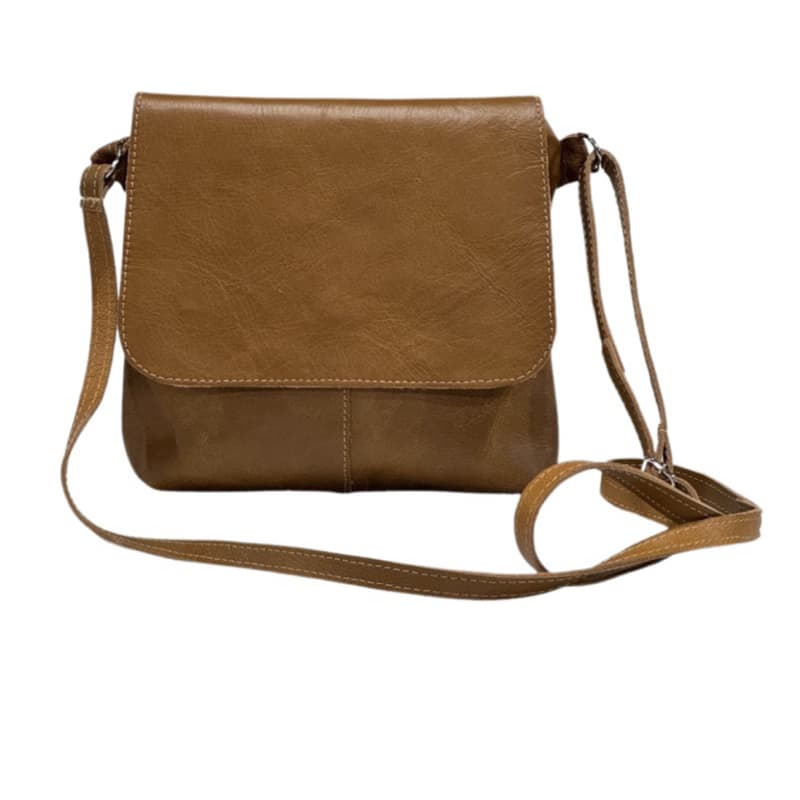 Bolsa Tiracolo Transversal Couro Legítimo Feminina  Tampa Alça Regulável Ducoluz | M