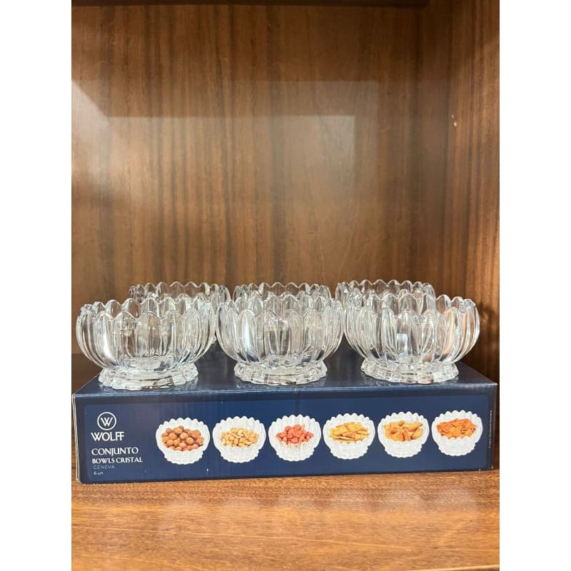 Conjunto Bowls Geneva Cristal 11x7cm 6 Peças - Wolf
