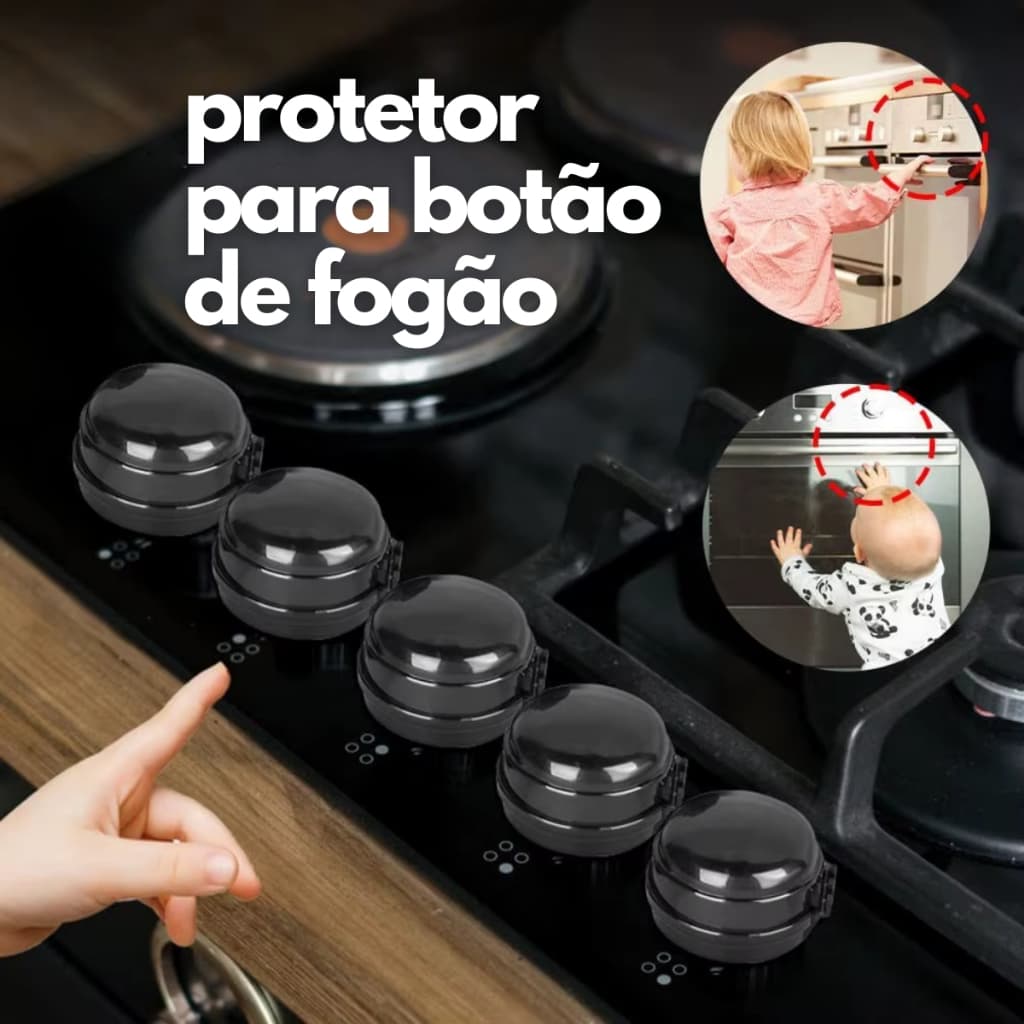 Tampa Acrilica Protetora De Botao Valvula Para Fogao Trava De Segurança Criança Cozinha