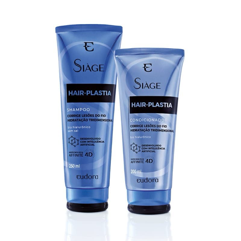 Kit Eudora Siàge Hair Plastia Shampoo 250ml + Condicionador 200ml
