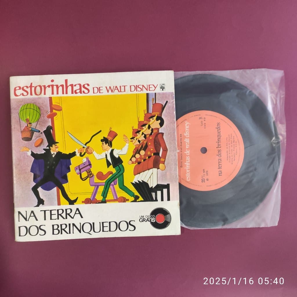 LP Compacto - Estorinhas de Walt Disney - Na Terra dos Brinquedos