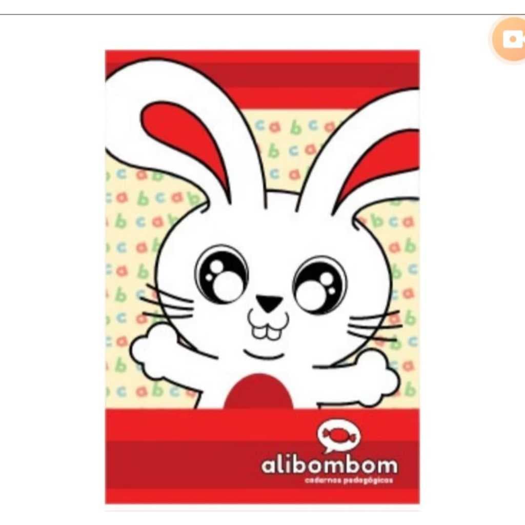 Caderno Alibombom Infantil Alfabetização - Pauta Numerda 123X - Capa Flexivel Vermelho l 1 Unidade  l Maxima