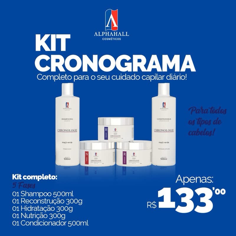 Kit Cronograma Capilar 5 passos Manuntencao