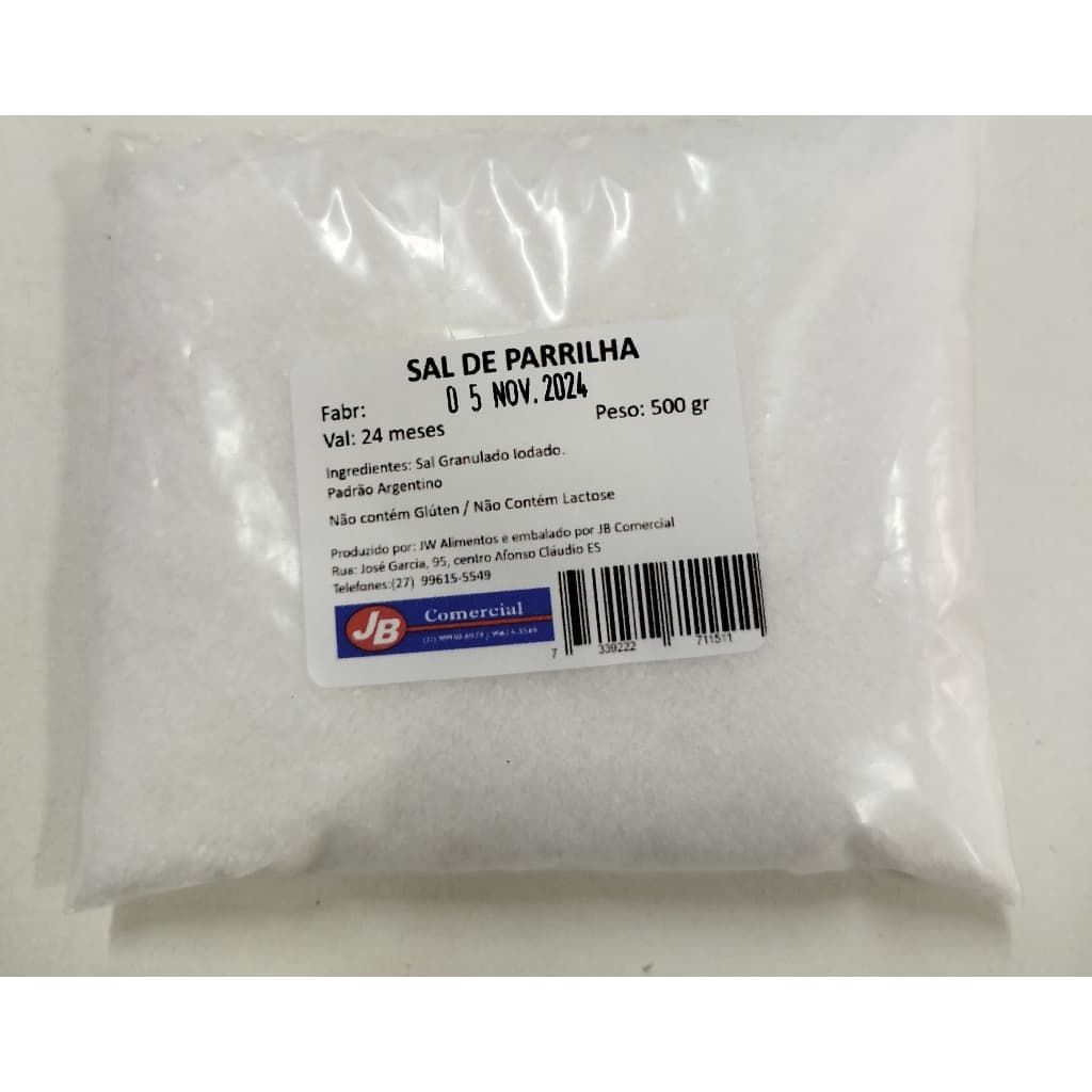 Sal de Parrilha Premium - O Verdadeiro Tempero do Churrasco (Granulometria Ideal) - 500gr