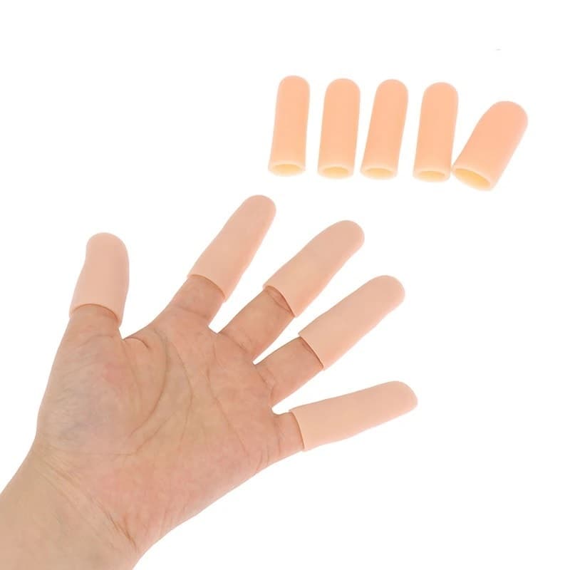 Kit 5 Protetores Silicone Para Dedos Das Mãos