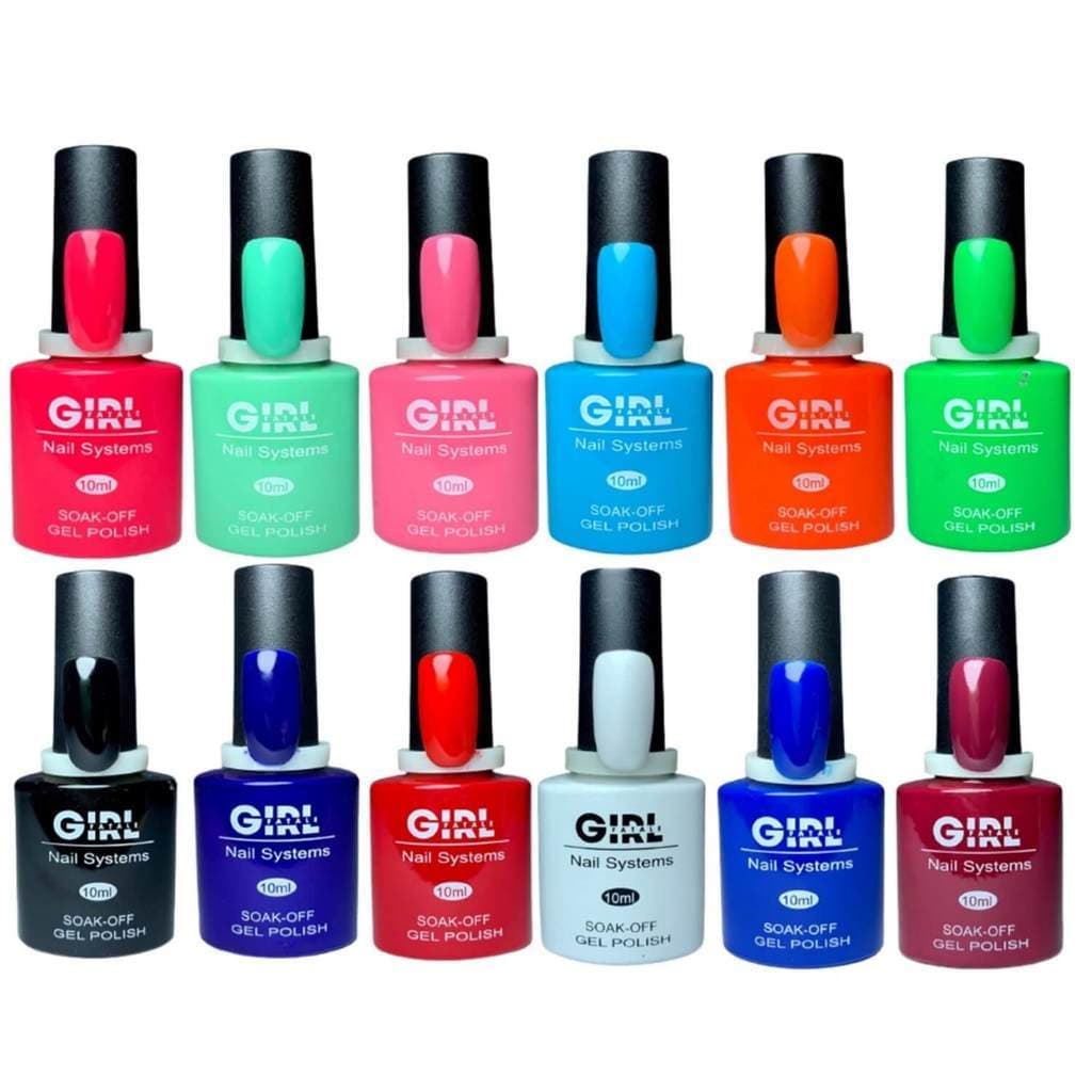 Kit 24 Esmaltes Em Gel D&z / Bella Rosa / K&S / Lirio / Sioux / Real Love Unhas Uv Led Esmalte
