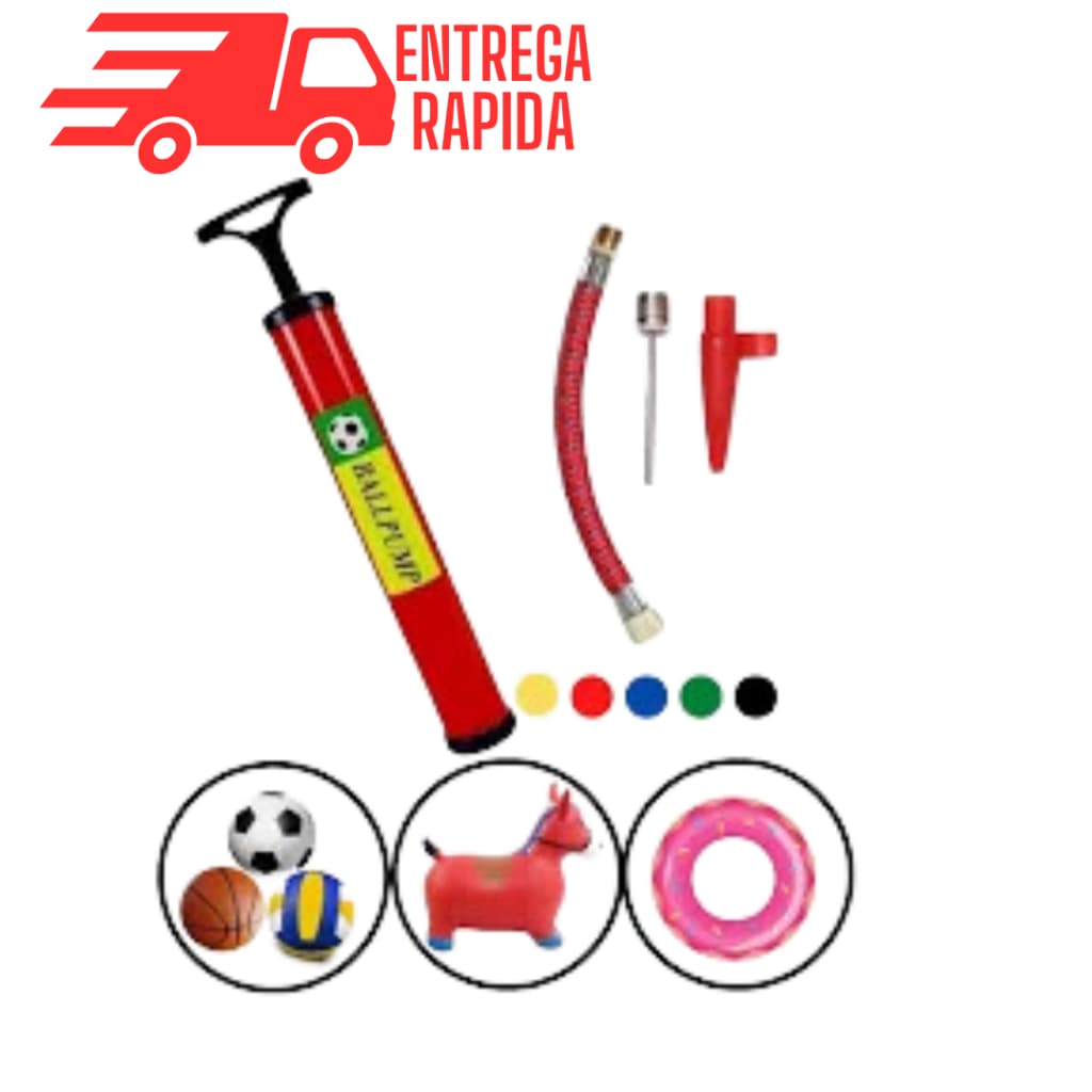 Bombinha De Encher Bexigas Boias Infláveis Bolas  Futebol Futsal Futevôlei Basquete Boia Colete  Bolas Pilates