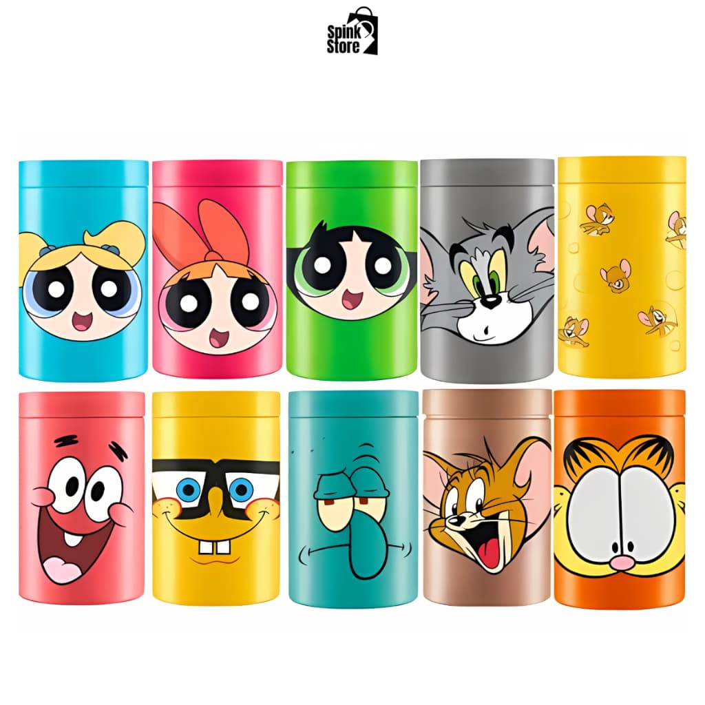 Pote decorado Mantimento Multiuso 1,5litros Estampas Selecionáveis com Tampa Bob Esponja Meninas