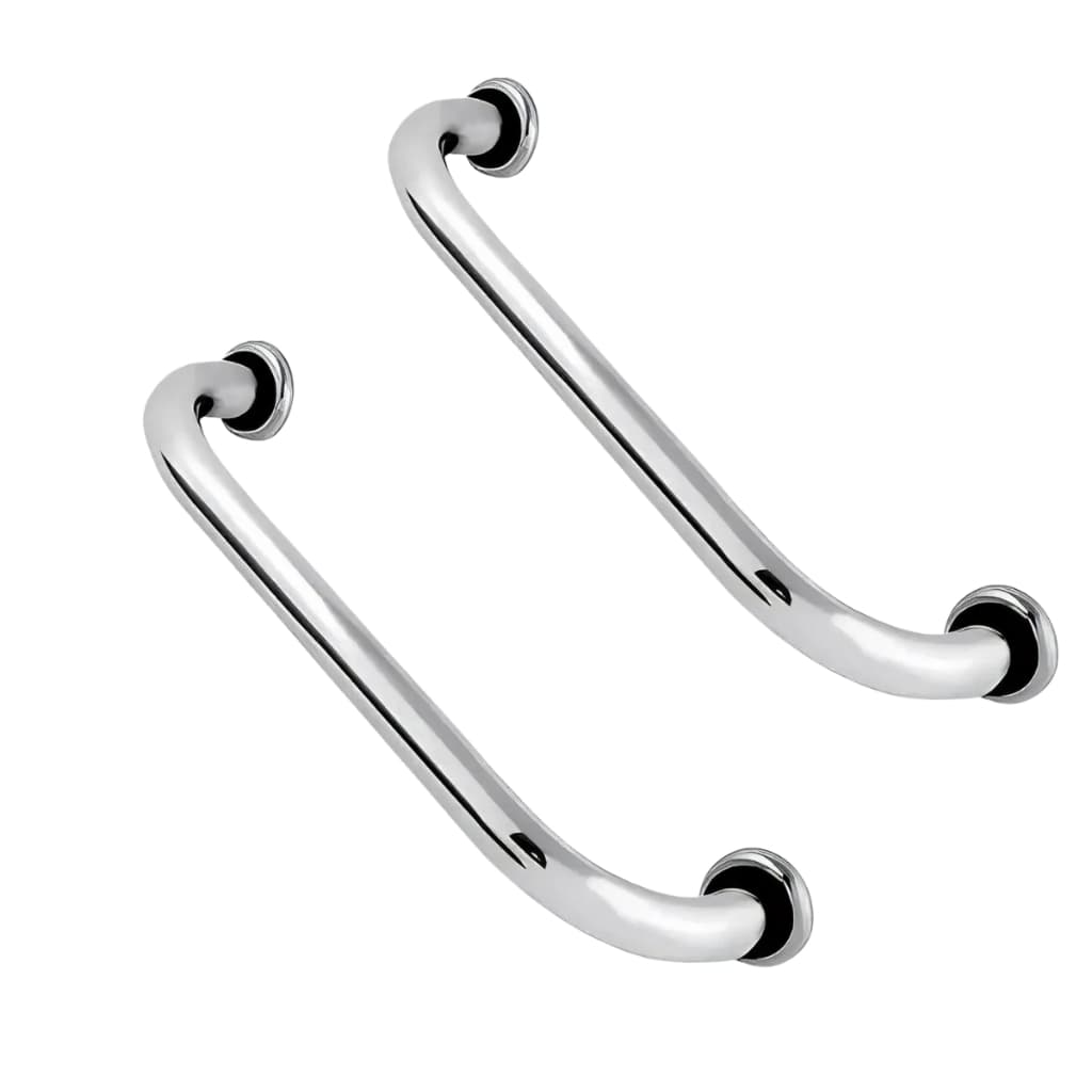 Kit 2 Alça De Apoio Banheiro Inox 60cm Idoso Cadeirante
