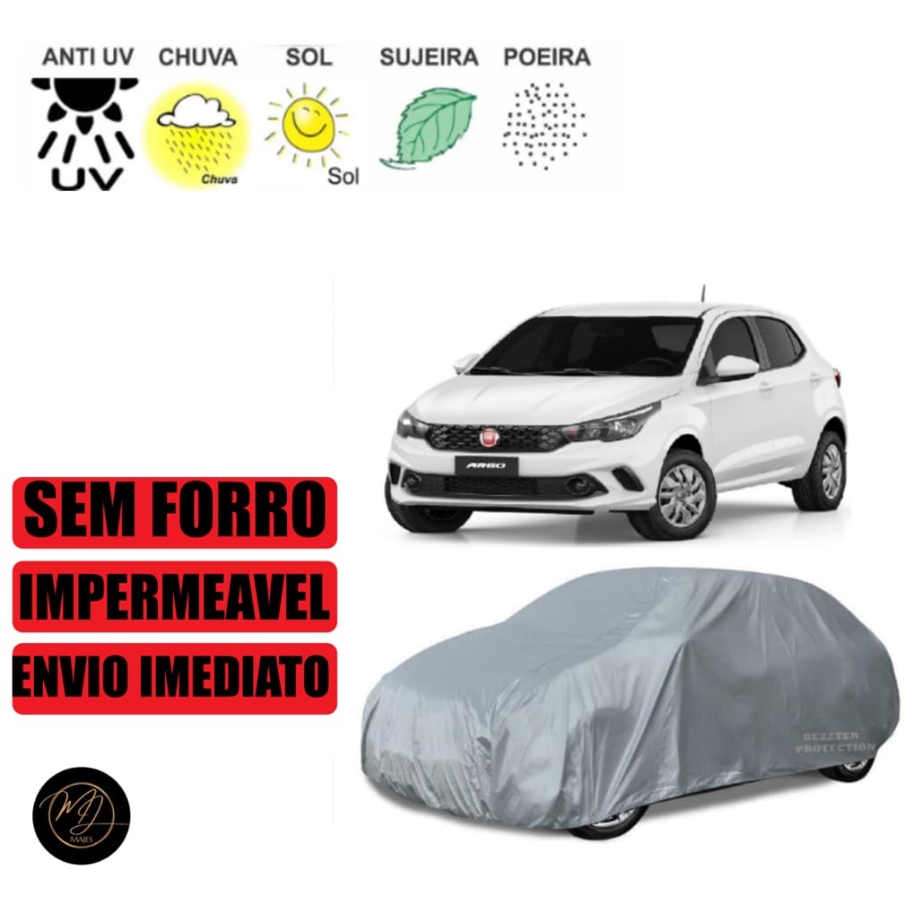 CAPA PARA CARRO FIAT ARGO IMPERMEAVEL SEM FORRO ENVIO RAPIDO Proteção Completa contra Sol, Chuva