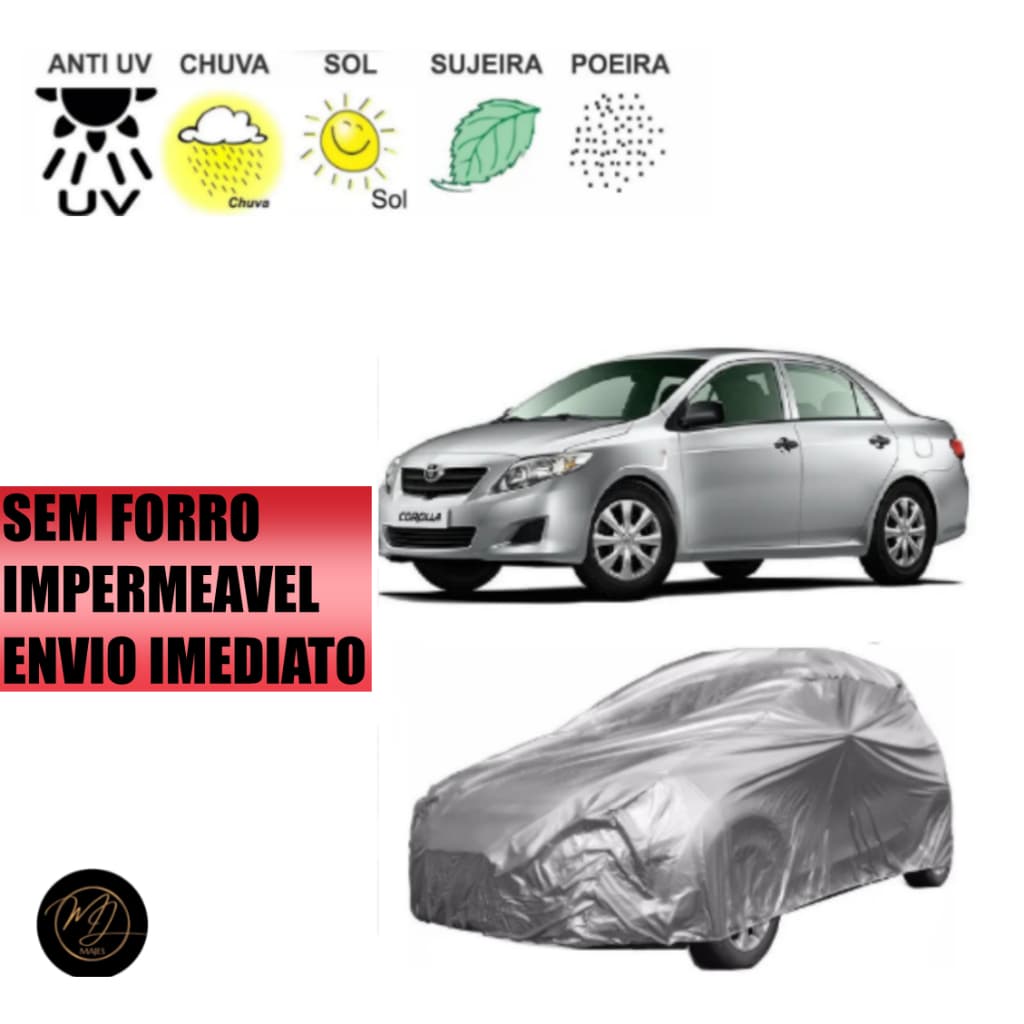 Capa de Cobrir Carro COROLLA SF- Impermeável e Proteção Completa contra Sol, Chuva e Poeira 🌞🌧️🚗