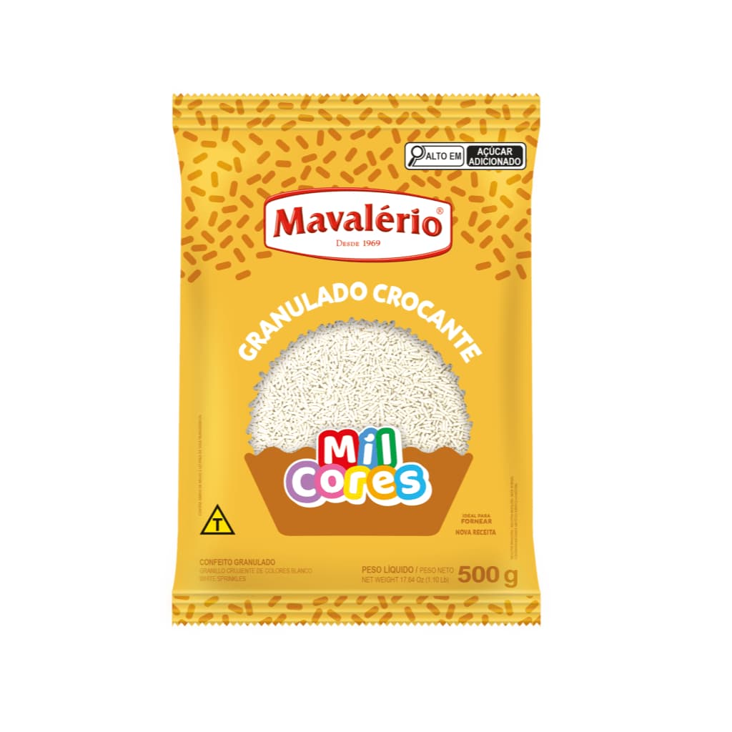 Granulado Crocante Mavalério 500g – Confeitaria Profissional