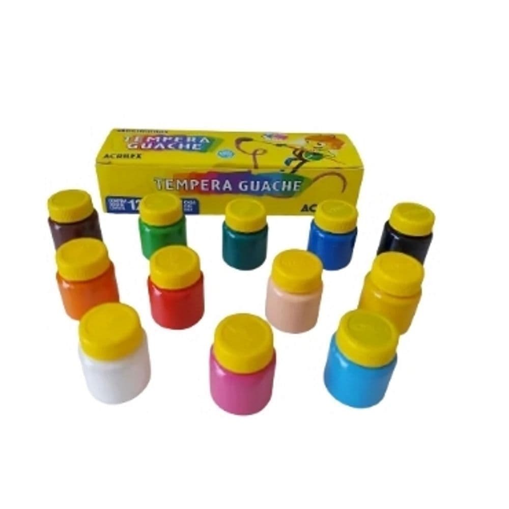 Guache Estojo 12 Cores Acrilex Ref. 02012