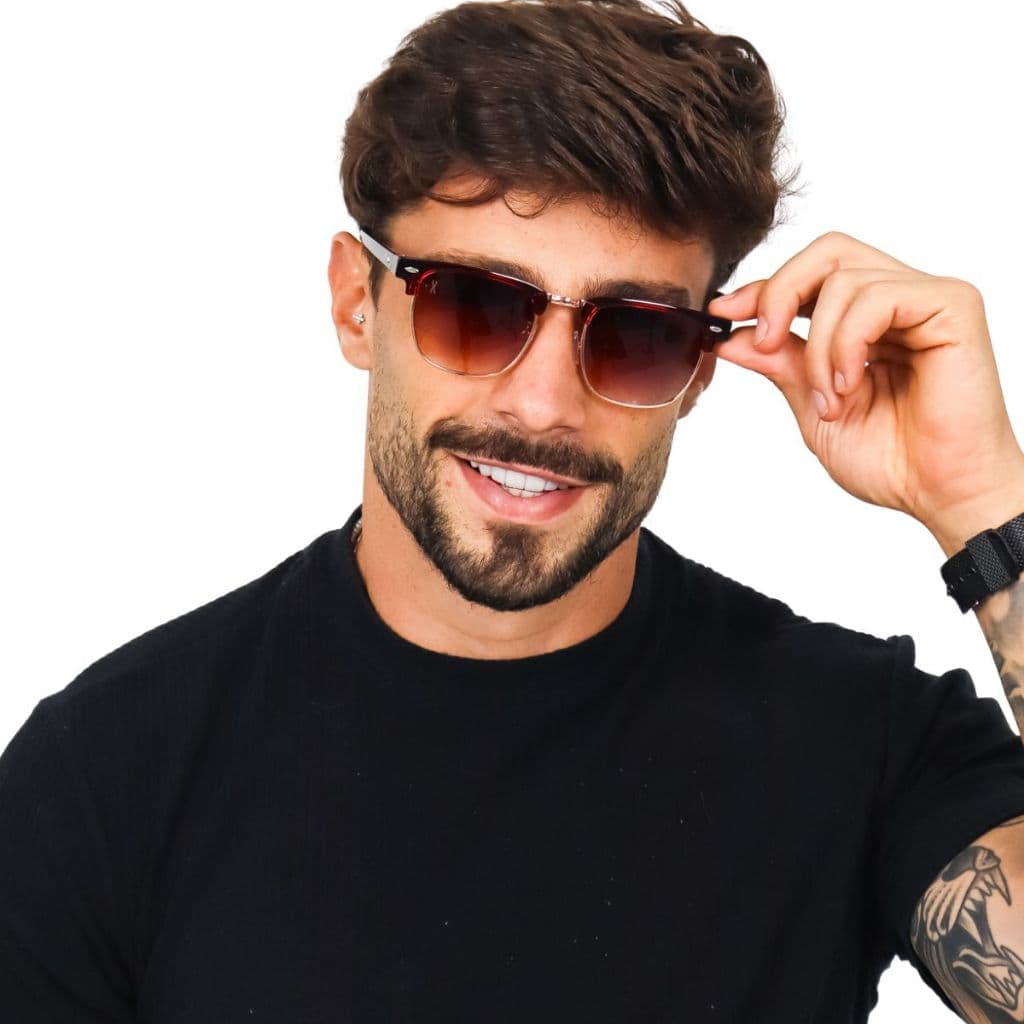 Óculos De Sol Escuro Lux Glasses Moderno Unissex Verão