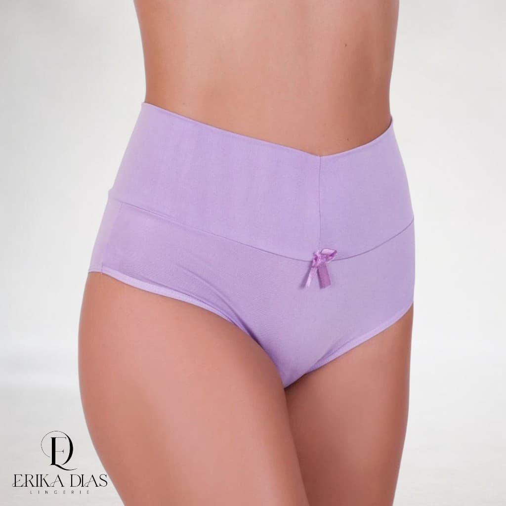 Kit 3 Calcinha Cós Alto Cintura Alta Modeladora Feminina Conforto Pós Parto Calcinhas Calçola