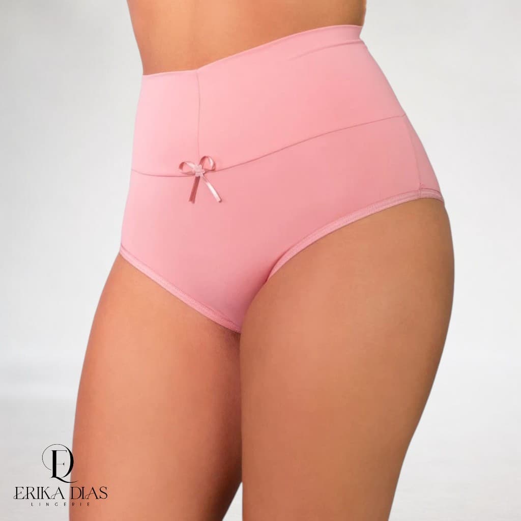 Kit 5 Calcinha Cós Alto Cintura Alta Pós Parto Modeladora Feminina Conforto Calcinhas Calçola