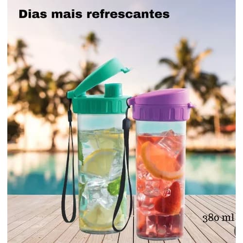 Tupperware Tupper Drink 380 Ml Saborizar Água Chá Coqueteleira Policarbonato
