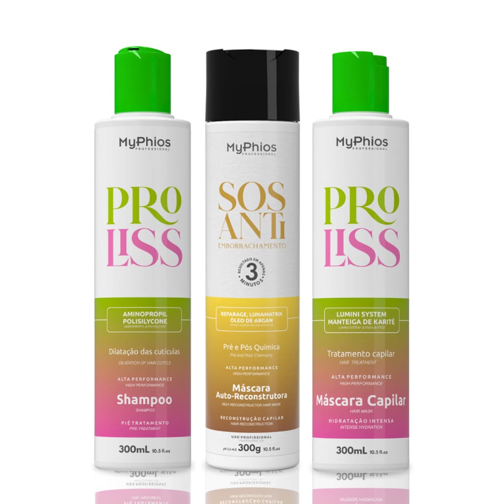 Kit Realinhamento ProLiss 3D 300ml + SOS 300g - MyPhios