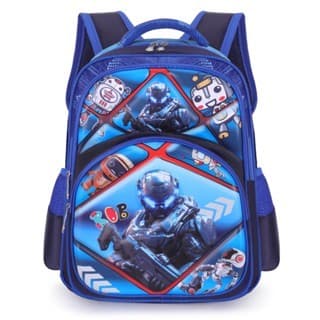 Mochila infantil 3D Menino Escolar Coleção carros e robo lmpermeável