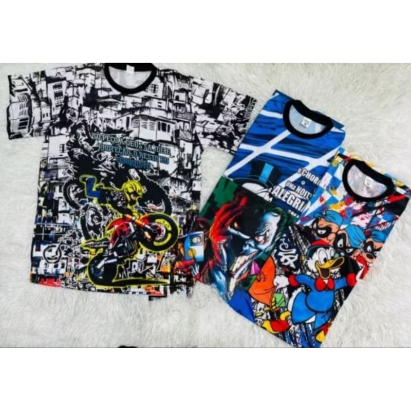Kit 02'Camiseta Mandrake da Quebrada Favela Malha Fria ( Estampas Variadas)