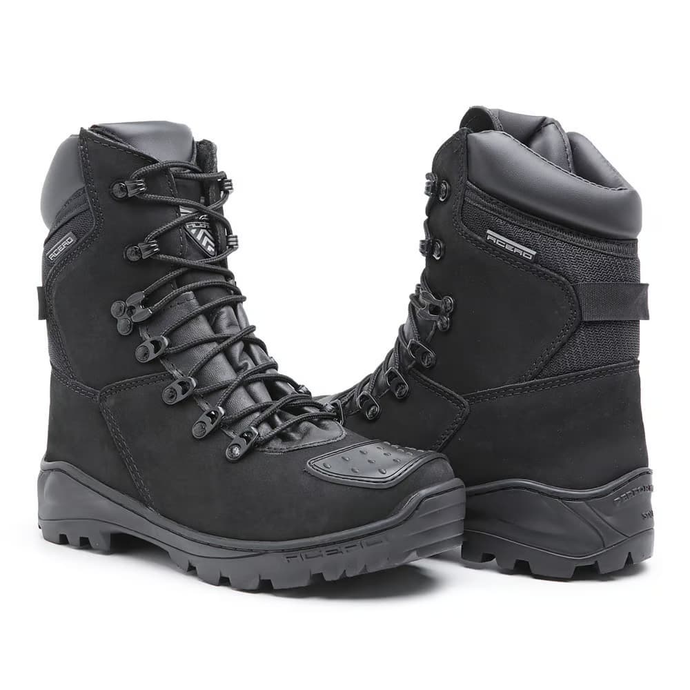 Bota Motociclista Acero Couro Tiger Motors Nobuck