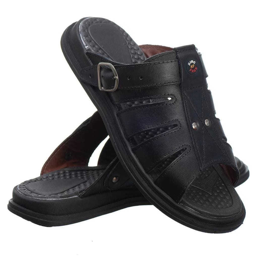 Sandalia Masculina Em Couro Eco Estilosa , Leve e Confortável Dia a Dia Idoso Homens Chinelo