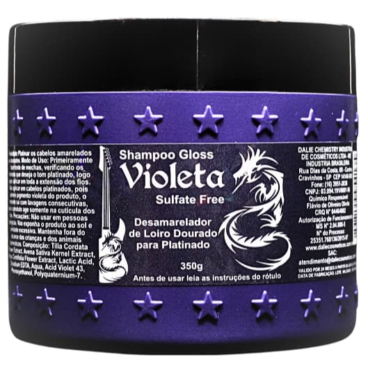 Coiffer Shampoo Gloss Violeta Matizador 350g - Loiro Platinado Intenso!