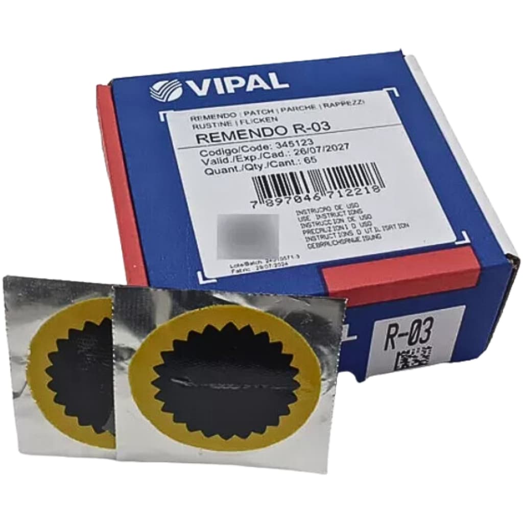 Remendo A Frio R-03 60mm - Caixa Com 65 Peças - Vipal