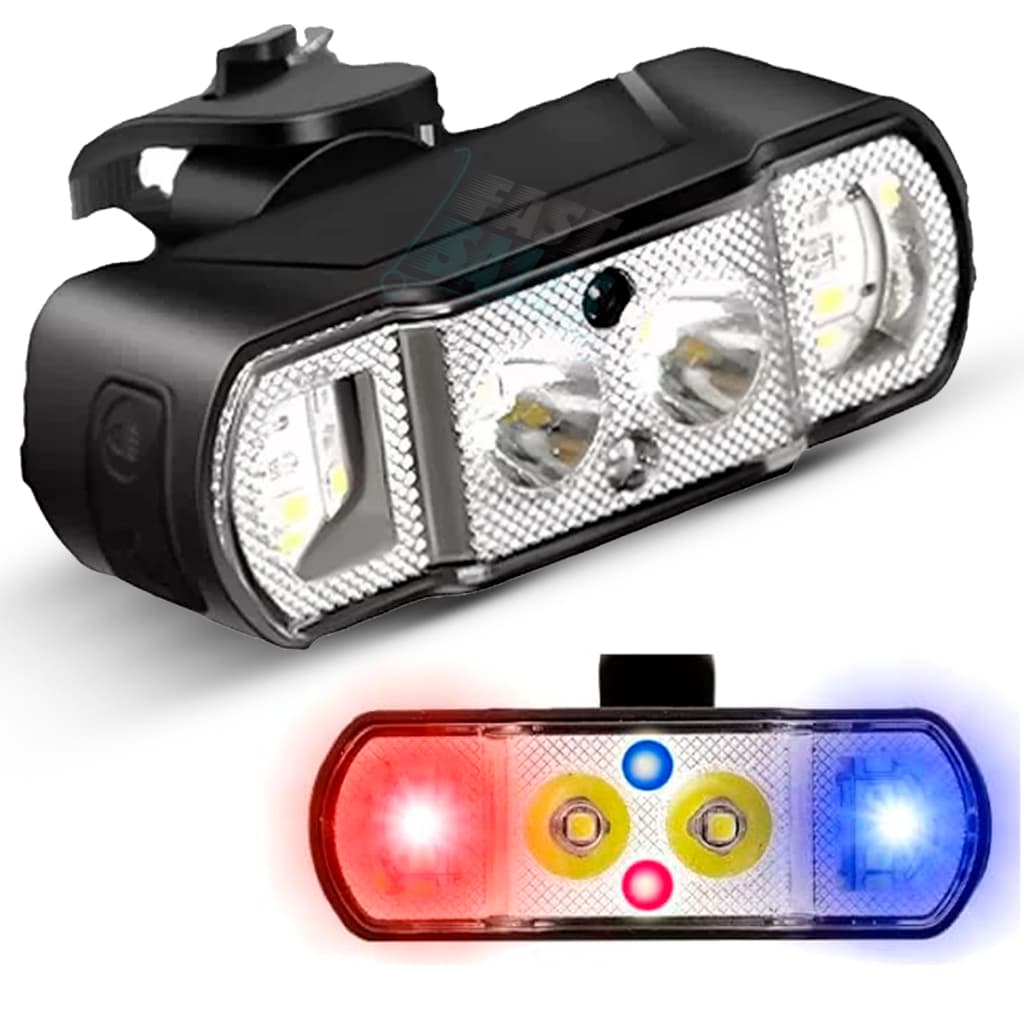 Farol  Bicicleta Bike Luz Ultra Led a Prova D'Água Lanterna Farol Led V80 Potente Recarregável
