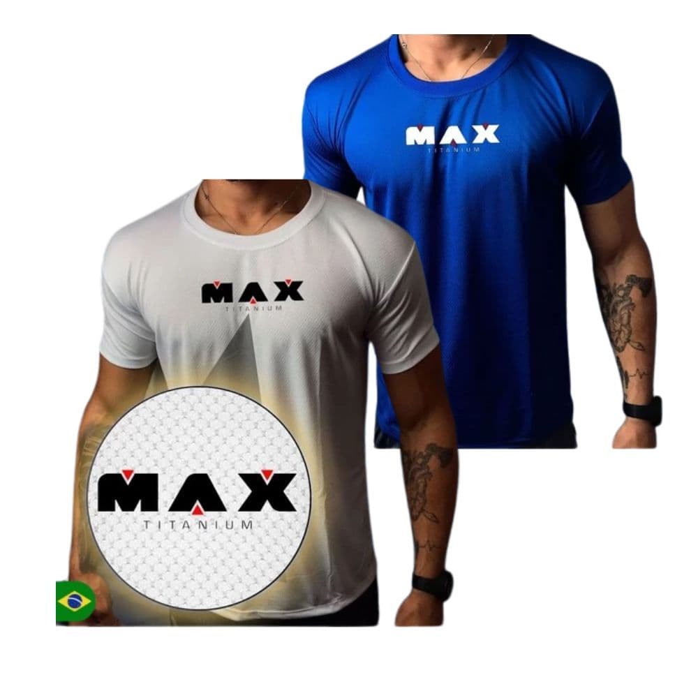 Kit 2 Camisa Dry Fit  Masculina - ESTAMPAS E COR ALETORIOS -  Academia Corrida CrossFit Treinos Intensos