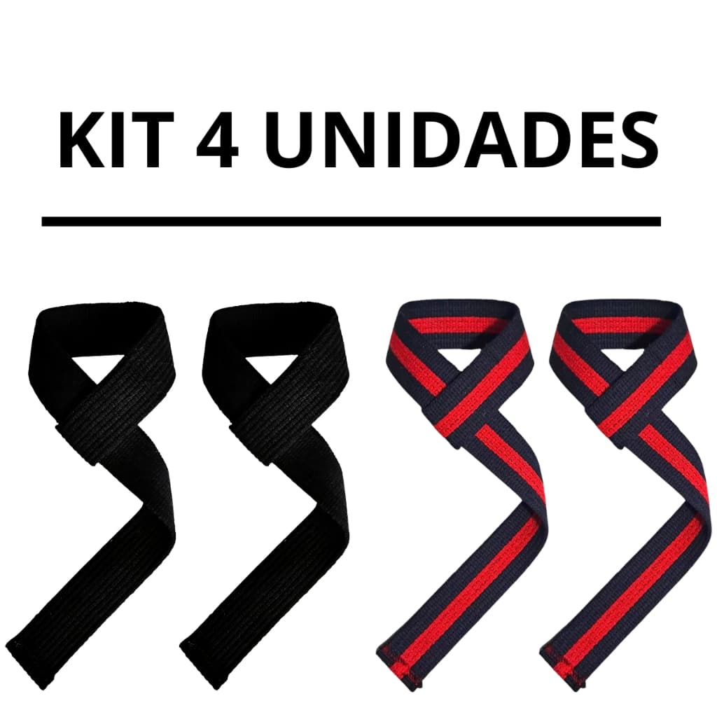 𝗞𝗶𝘁 𝟰 𝗨𝗡𝗜𝗗𝗔𝗗𝗘𝗦 Tala Straps Profissional 𝟭𝟬𝟬% 𝗔𝗹𝗴𝗼𝗱𝗮̃𝗼 Crossfit Musculação Alta Resistência.