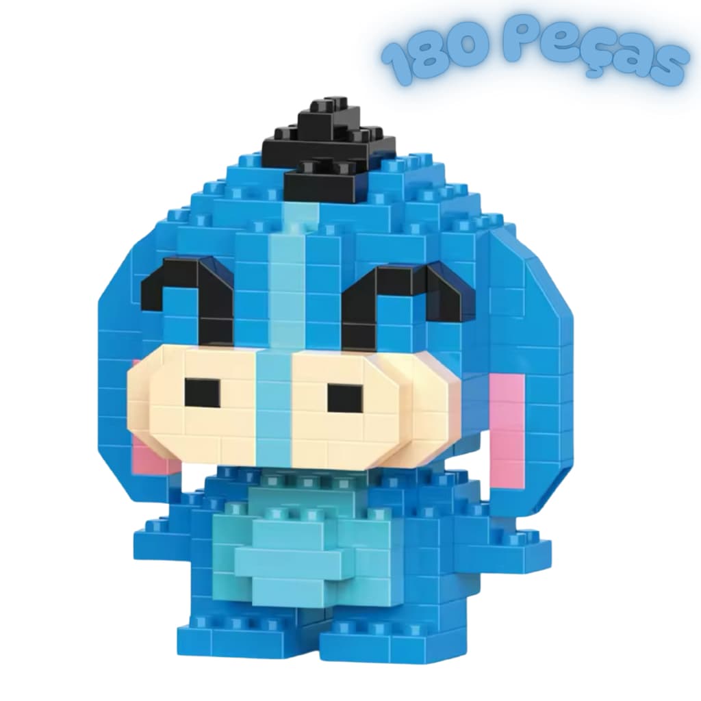 Desenho Animado Figura Construindo Bloco De Tijolos Montagem De Brinquedos De Partículas Coleção De Quebra-Cabeças