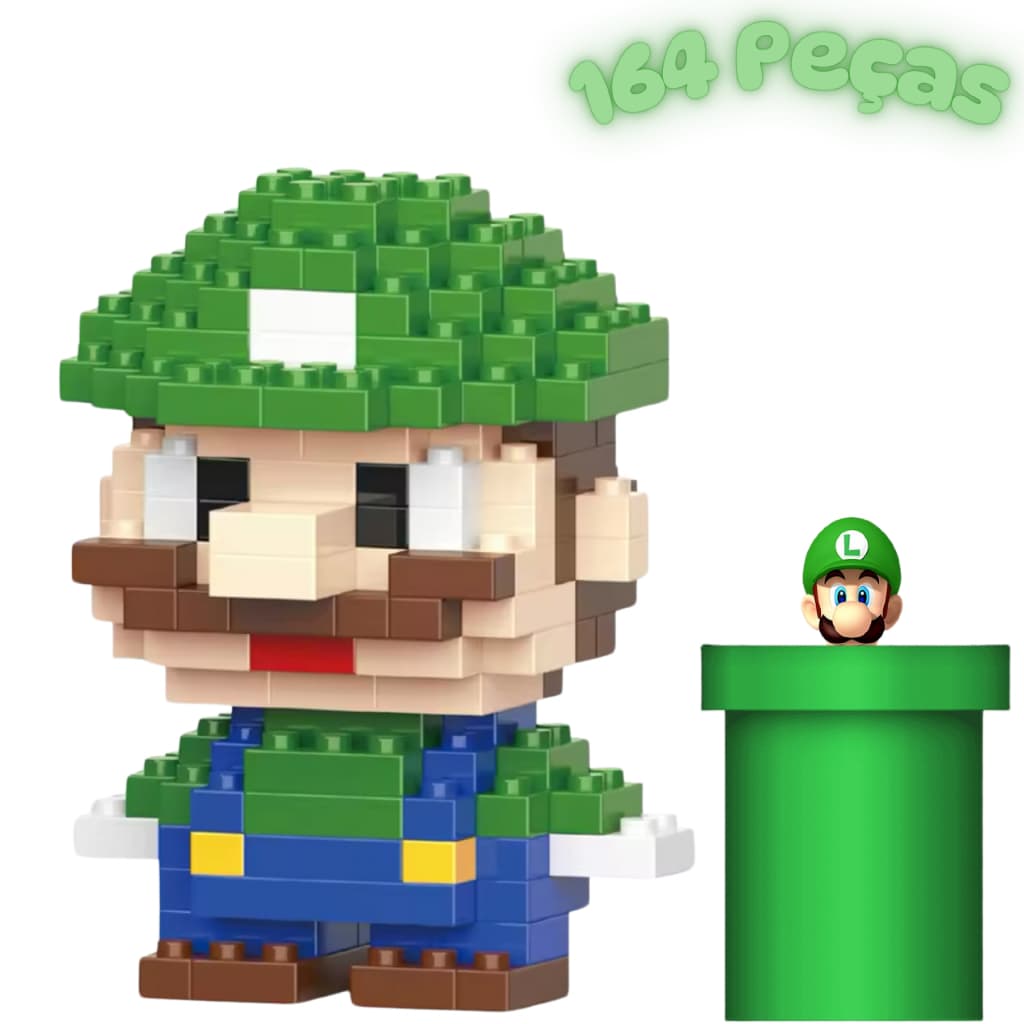 Desenho Animado Figura Construindo Bloco De Tijolos Montagem De Brinquedos De Partículas Coleção De Quebra-Cabeças